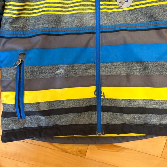 686 infiDry Jacket Waterproof Thermal Boy's Youth Medium Blue Grey Snowboard Ski - Picture 5 of 13